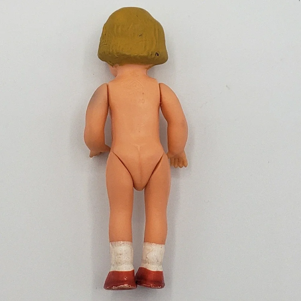 Vintage Rubber Doll 3''‎ Tall Moveable Arms & Legs German Made